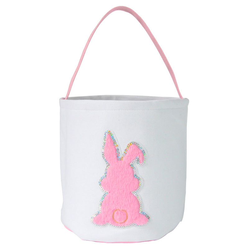 Venta al por mayor, 10 Uds., cesta de lentejuelas de Pascua, juguete de peluche